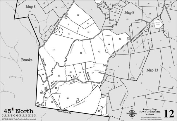 MONROE MAINE TAX MAP 12
